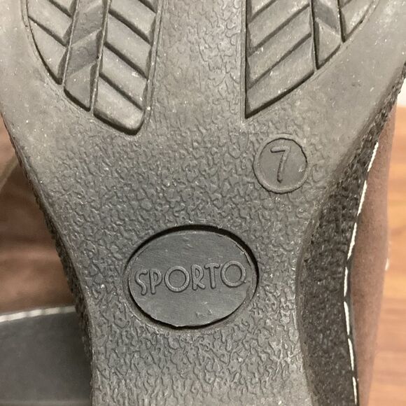 Sporto Janet Brown Suede Leather Boots with Faux Sherpa Lining & Wedge Heel. - Picture 8 of 8